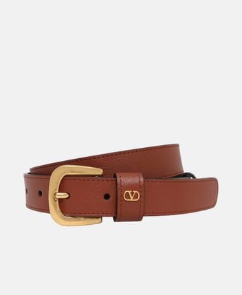 Leather belt Vlogo Signature