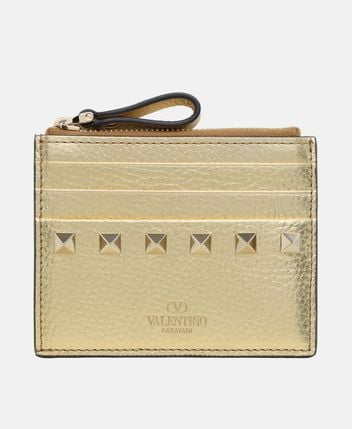 Leather card holder Rockstud