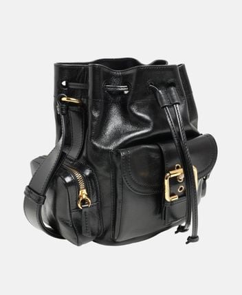 Leather shoulder bag Bucket