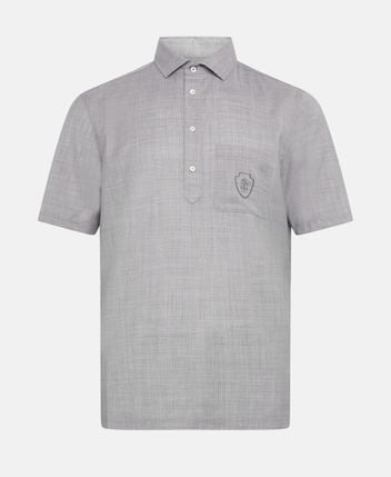 Woolen polo shirt