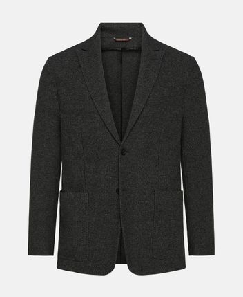 Wool-blend suit jacket