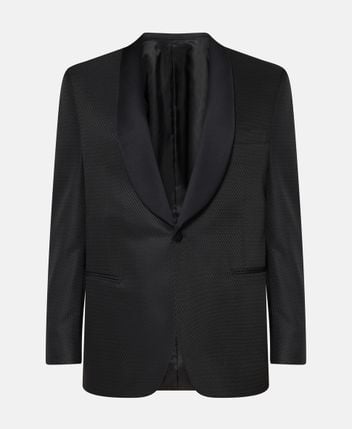 Wool-blend suit jacket
