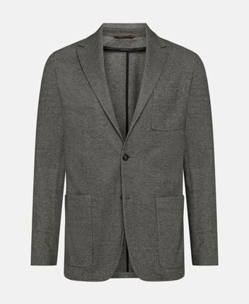 Silk-blend suit jacket