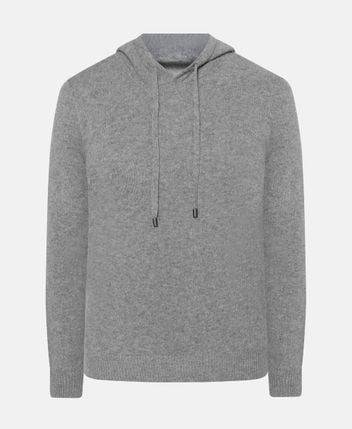Wool hooded pullover