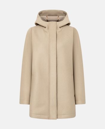 Wool-blend short coat