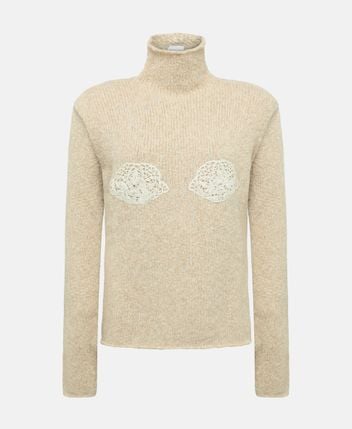 Wool-blend rollneck