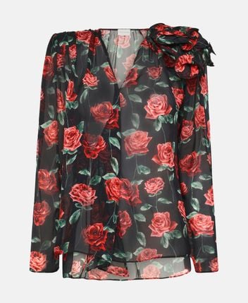Silk shirt blouse