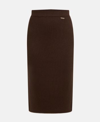 Wool-blend skirt