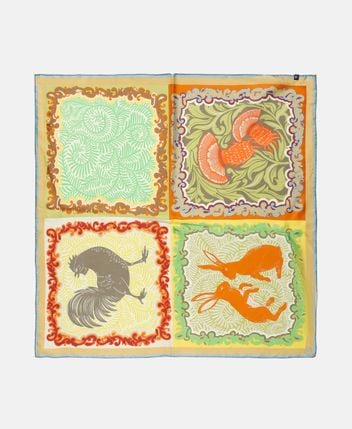 Silk square scarf