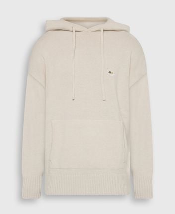Wool hooded pullover Angel Patch