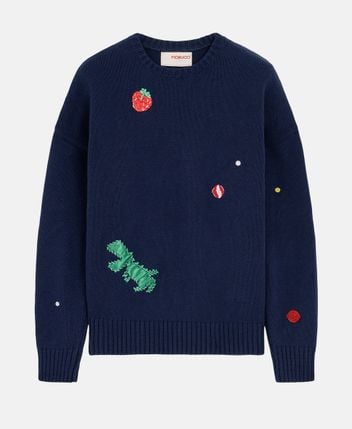 Wool-blend pullover Dinosaur