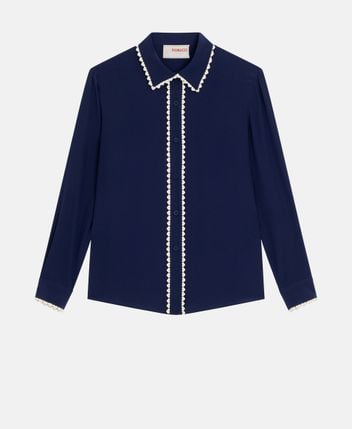 Silk-blend blouse