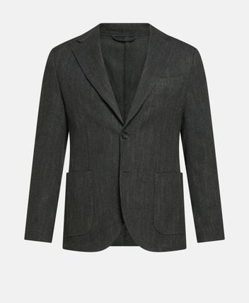 Wool-blend suit jacket