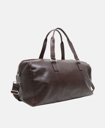 Leather weekender