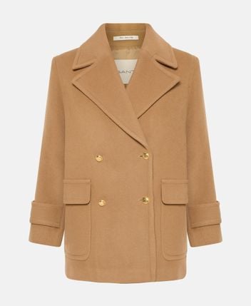 Wool-blend short coat