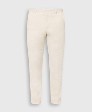 Linen-blend trousers