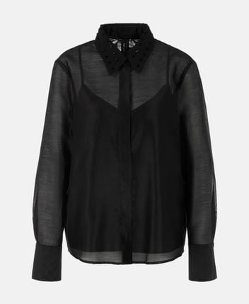 Silk-blend blouse