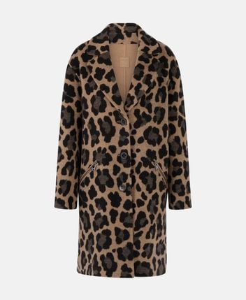 Reversible wool-blend coat
