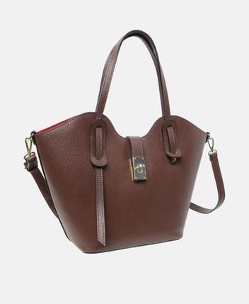 Leather shoulder bag