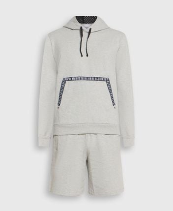 Sweat jacket and shorts set