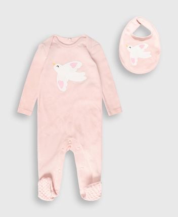 Romper and bib set