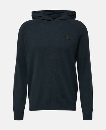 Wool hooded pullover