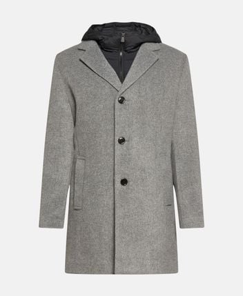 Wool-blend short coat