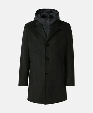 Wool-blend short coat