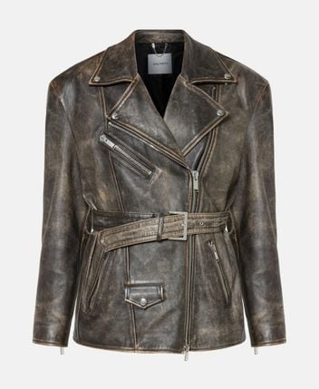 Leather jacket Over Biker