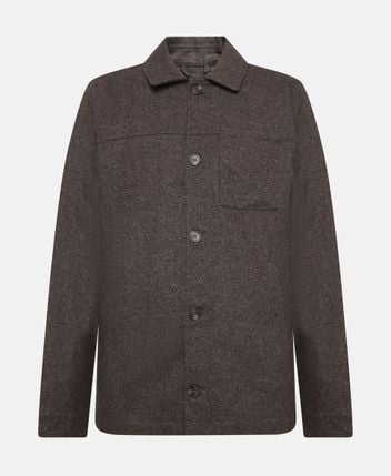 Wool-blend overshirt