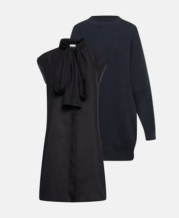 Wool-blend dress