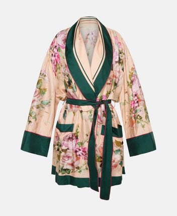 Silk dressing gown