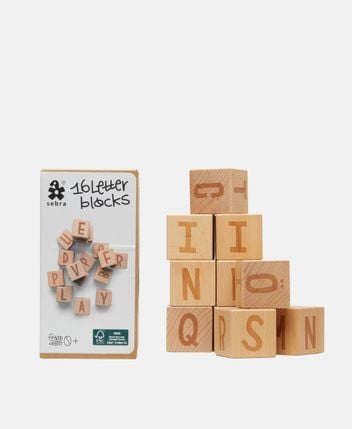 Wooden play blocks