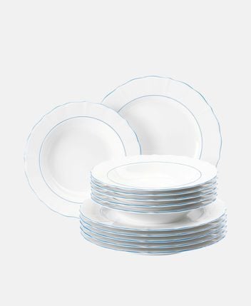 Dinnerware set, 12-piece Blue Lines