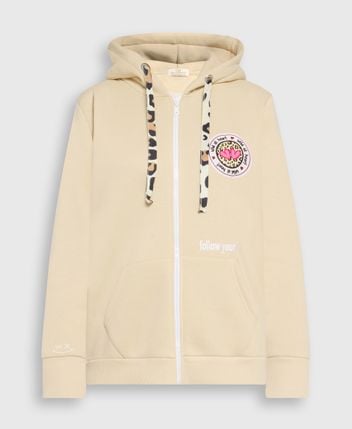 Hooded sweat jacket Kelly