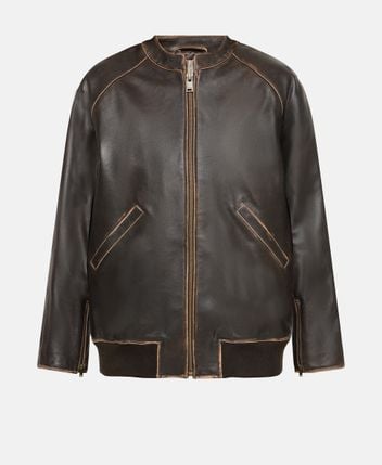 Lamb's leather jacket Azzurra