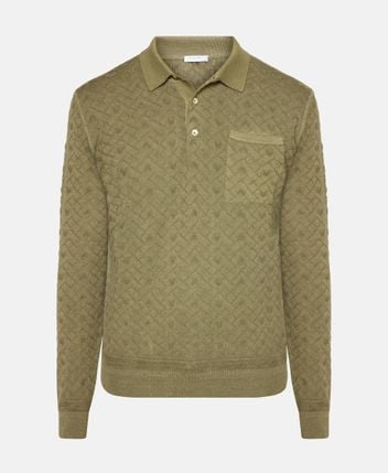 Woolen polo shirt