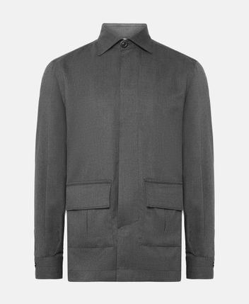 Wool-blend overshirt
