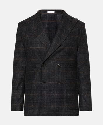 Wool-silk blend suit jacket
