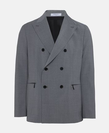 Wool-blend suit jacket