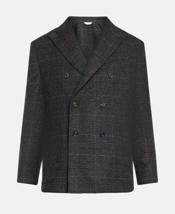 Wool-blend suit jacket