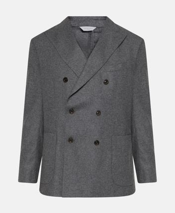 Wool-blend suit jacket