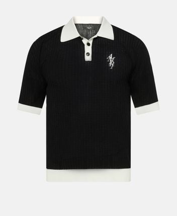 Linen-blend polo shirt