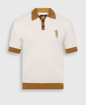 Linen-blend polo shirt