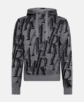 Wool-blend hooded pullover Repeat