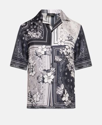 Short sleeve silk shirt Bowling