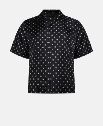Short sleeve silk shirt