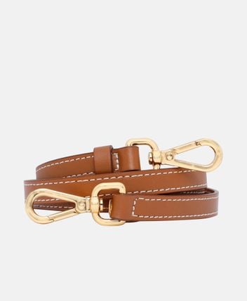 Leather shoulder strap