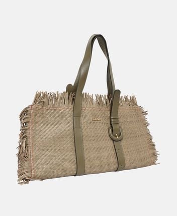 Leather tote bag Le Sac Tresse