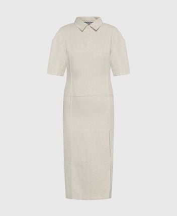 Linen-blend dress Robe Carro